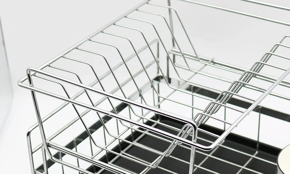 Metal Wire Stainless Steel Kitchenware Kitchen Accessories Dish Rack Kitchen Storage Display Rack Shelf
