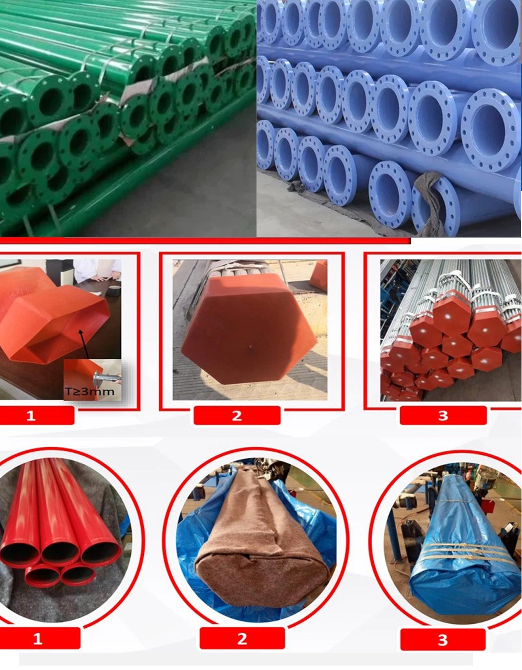 Factory Specialized Customize Dimension 28mm Rubber Coating Coated ESD Lean Pipe