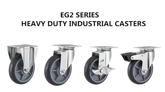 Logistics Transporting Truck Threaded Stem Swivel TPR Wheels with Dual Lock Brake 