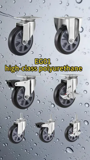 Industrial Machinery PU Swivel Rigid Casters Anti