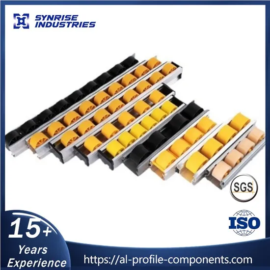 40 Sheet Metal Arc Wheel Plastic Roller Track for Conveyor 