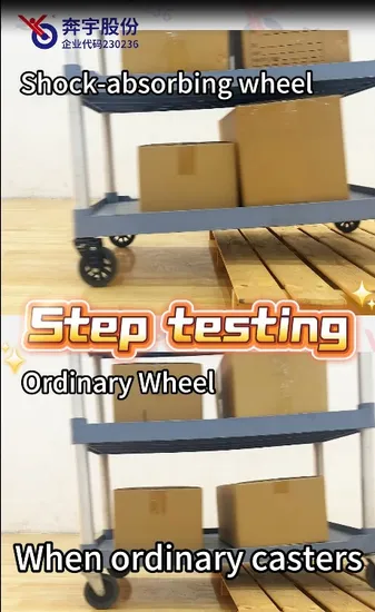 4 Inch 100mm Spring Loaded Shock Absorbing Caster Medium Duty Polyurethane Trolley Wheel with Brake for Industrial Cart 