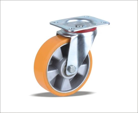 Whloesale Sale Balling Bearing Cast Iron Factory Price Swivel Castors with PU Polyurethane Wheel
