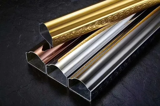 ASTM A554 TP304L 4K/8K Polishing Golden Plated Stainless Steel Pipe Decorative Tube Ornamental Pipes Handrail Tube 