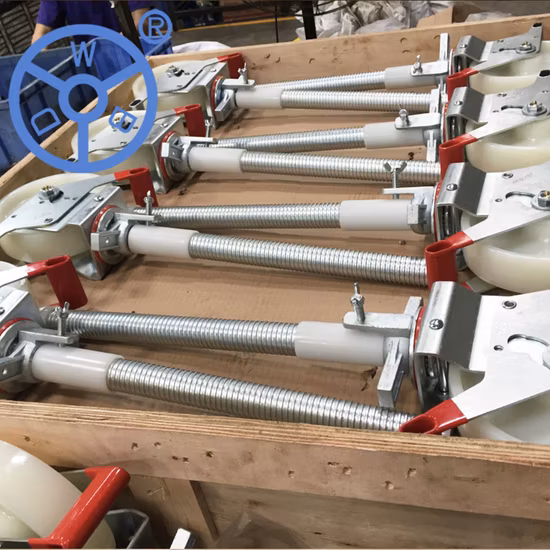 Long Stem PA Core PU Wheel Adjustable Scaffolding Caster