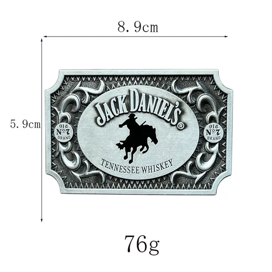 Factory Customized Hot Selling Western Cowboy Zinc Alloy Whiskey Series Belt Buckle 