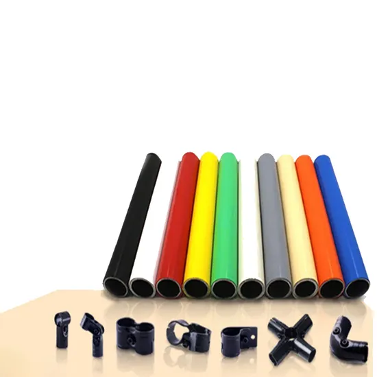 Diameter 28mm Colourful PE/ABS Coated Steel Lean Pipe for Flexible Assembly Worktable 
